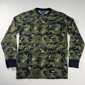 Polo‎ Ralph Lauren Men’s S Green Camo Waffle Knit Thermal